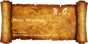 Mesz Orsolya névjegykártya
