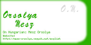 orsolya mesz business card